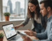 Local SEO professional consulting with business owner on optimization dashboard