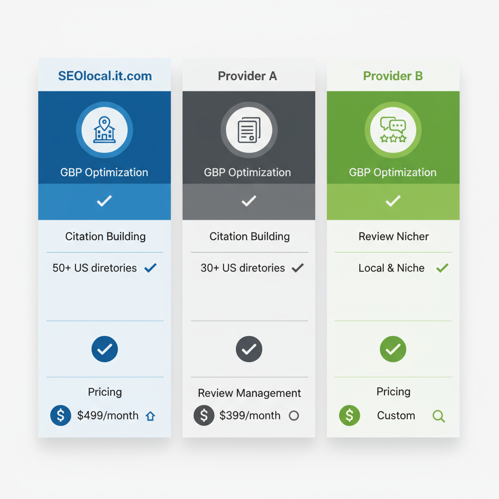 Infographic comparing basic white label SEO packages from SEOlocal.it.com and competitors