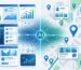 Split-screen digital illustration showing a HubSpot dashboard on the left and a local SEO map with pins on the right, linked by a glowing blue and green AI connector, representing integration of marketing automation and hyperlocal search.